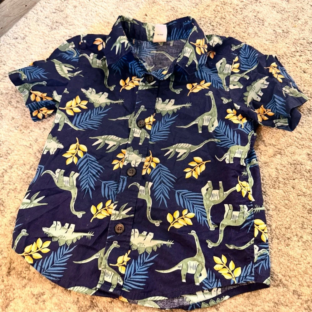 Toddler Short Sleeve lot of Button up & Polo Shirt Set‎ of 6 Printed Tops